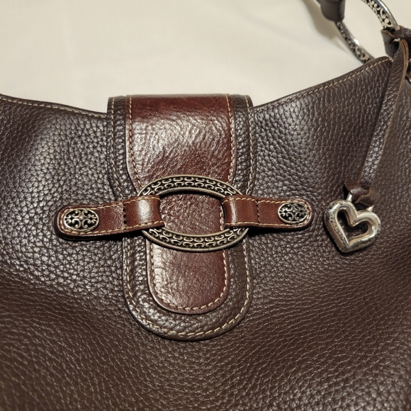 Brighton Brown and Tan Shoulder Bag with Hobo Silhouette - Picture 2 of 9